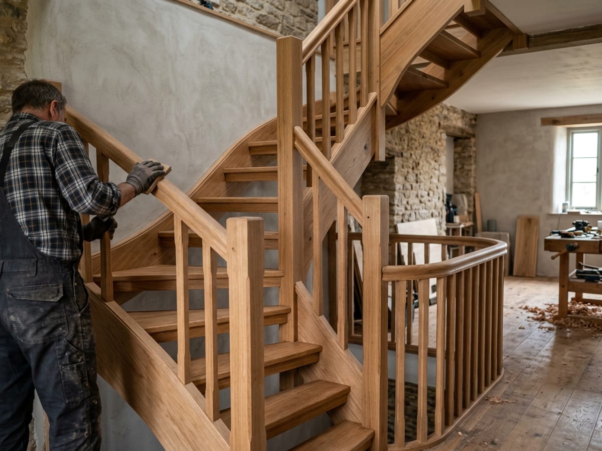 Détail photographié d’un assemblage de fenêtre en bois
